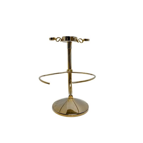 Vintage Brass Shaving Stand Bowl Set With Razor and Brush - Picture 9 of 10